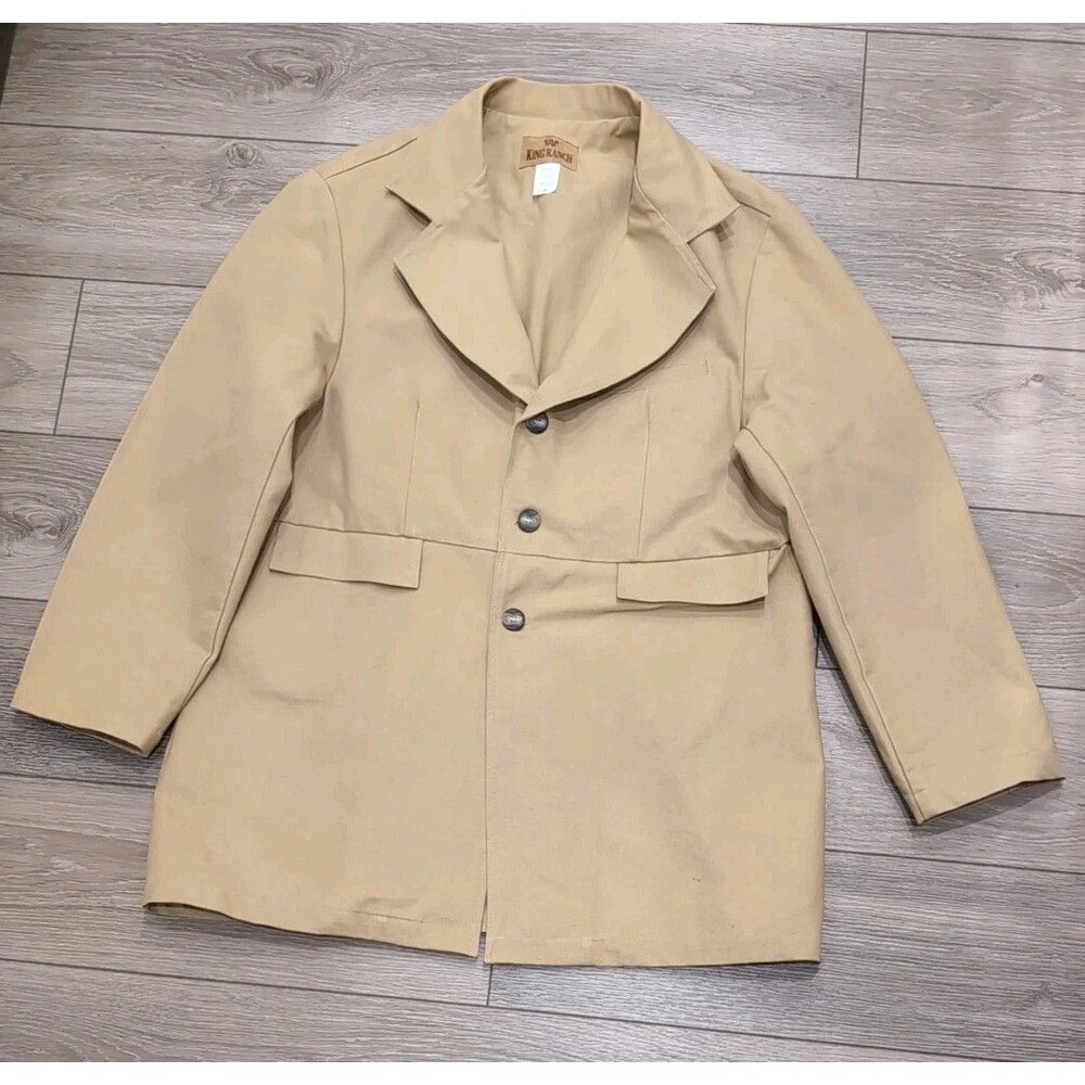 KING RANCH SADDLE SHOP WESTERN CANVAS TAILED BLAZER JACKET RANCH FIELD MEN'S  44